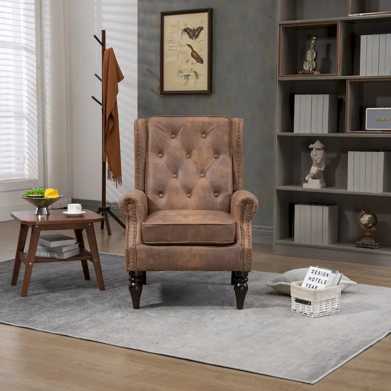 Multi-Color Barrel Accent Chair, Velvet & Faux Leather, Single Seat