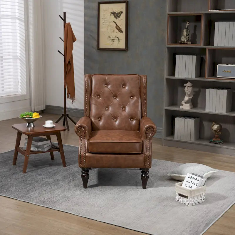 Multi-Color Barrel Accent Chair, Velvet & Faux Leather, Single Seat