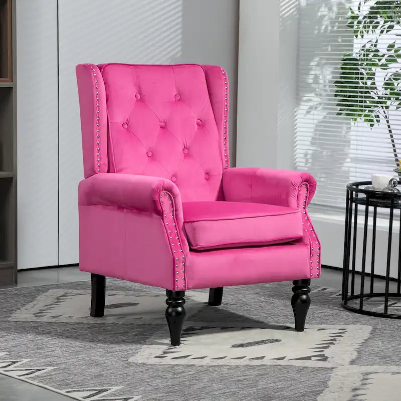Multi-Color Barrel Accent Chair, Velvet & Faux Leather, Single Seat