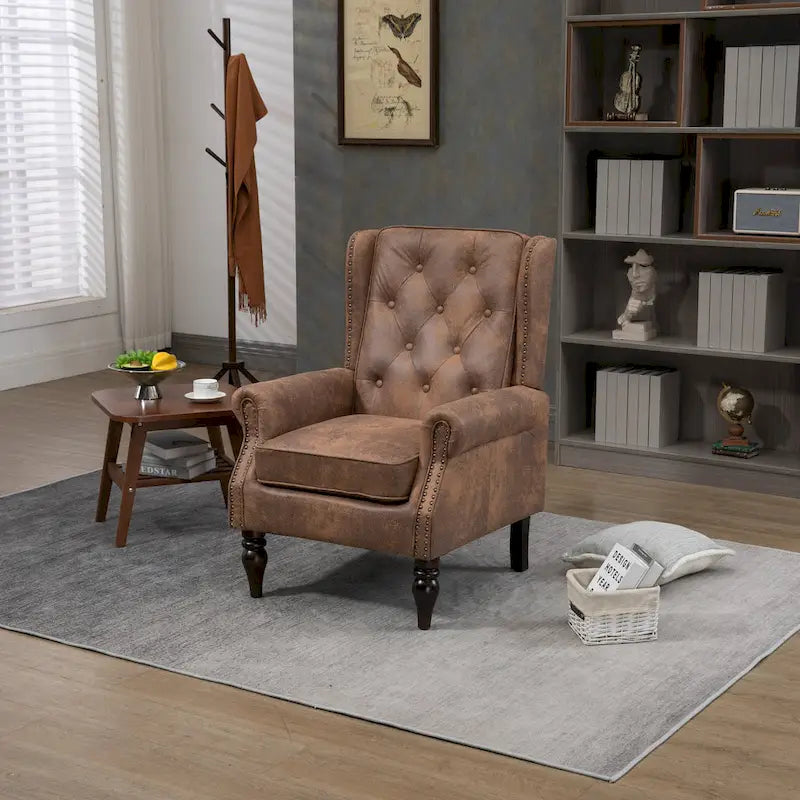 Multi-Color Barrel Accent Chair, Velvet & Faux Leather, Single Seat