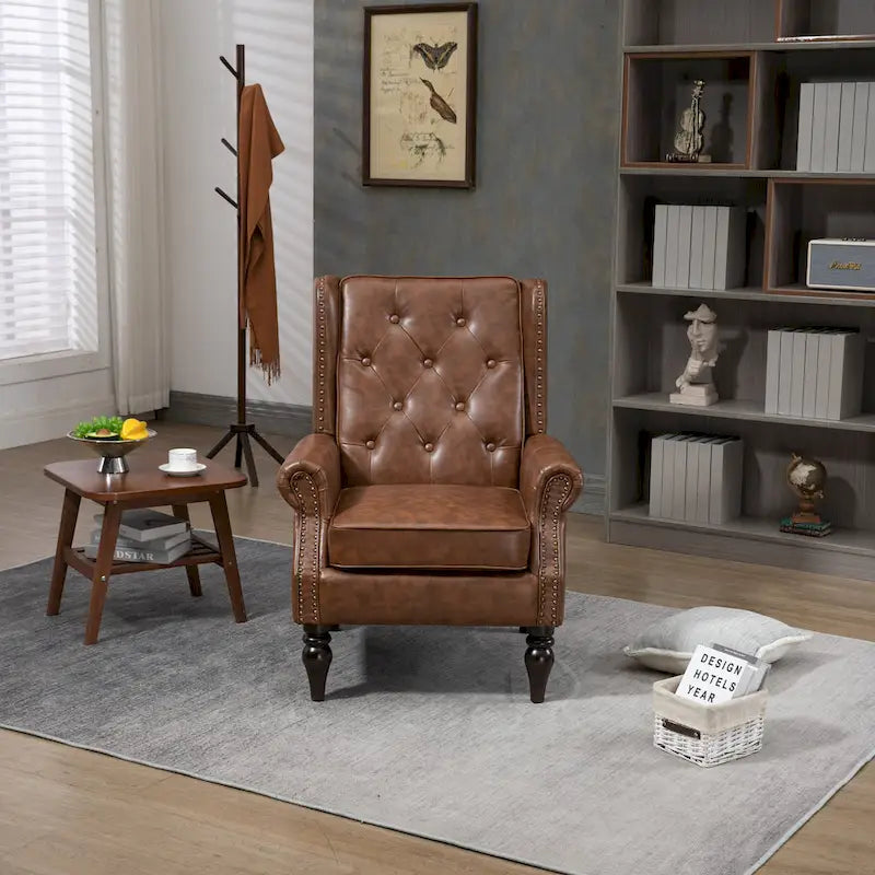 Multi-Color Barrel Accent Chair, Velvet & Faux Leather, Single Seat
