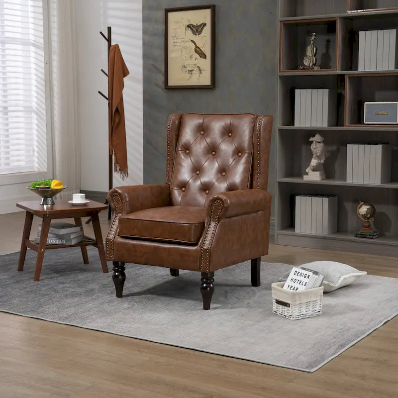 Multi-Color Barrel Accent Chair, Velvet & Faux Leather, Single Seat