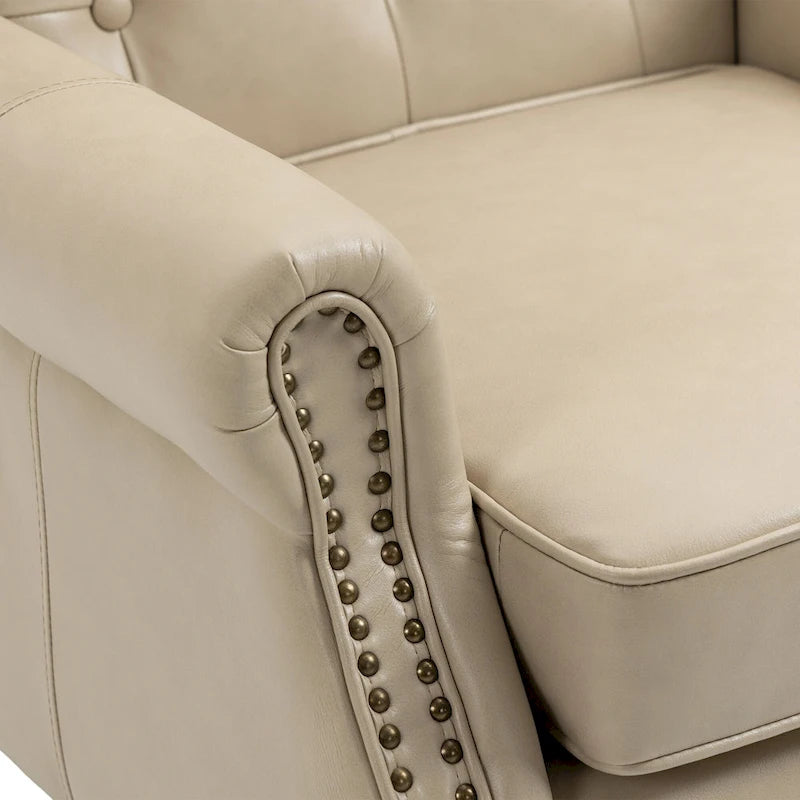 Multi-Color Barrel Accent Chair, Velvet & Faux Leather, Single Seat