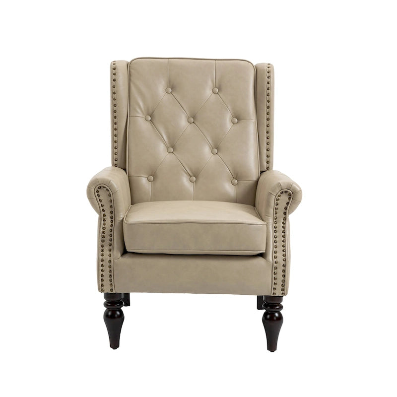 Multi-Color Barrel Accent Chair, Velvet & Faux Leather, Single Seat