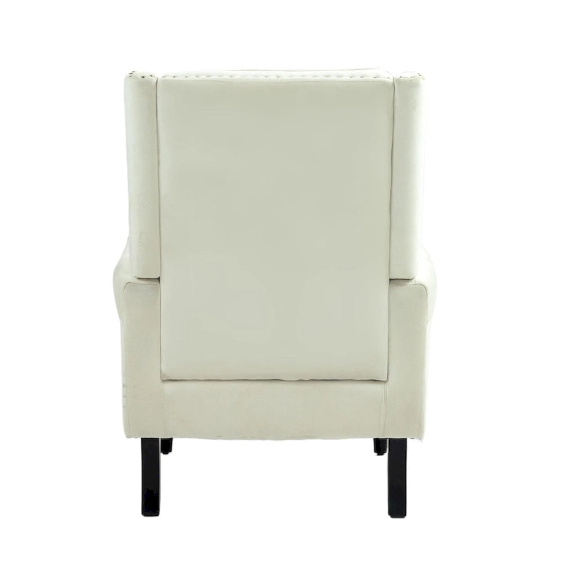 Multi-Color Barrel Accent Chair, Velvet & Faux Leather, Single Seat