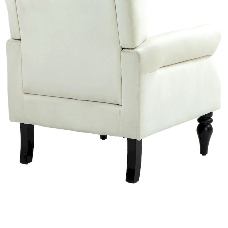 Multi-Color Barrel Accent Chair, Velvet & Faux Leather, Single Seat