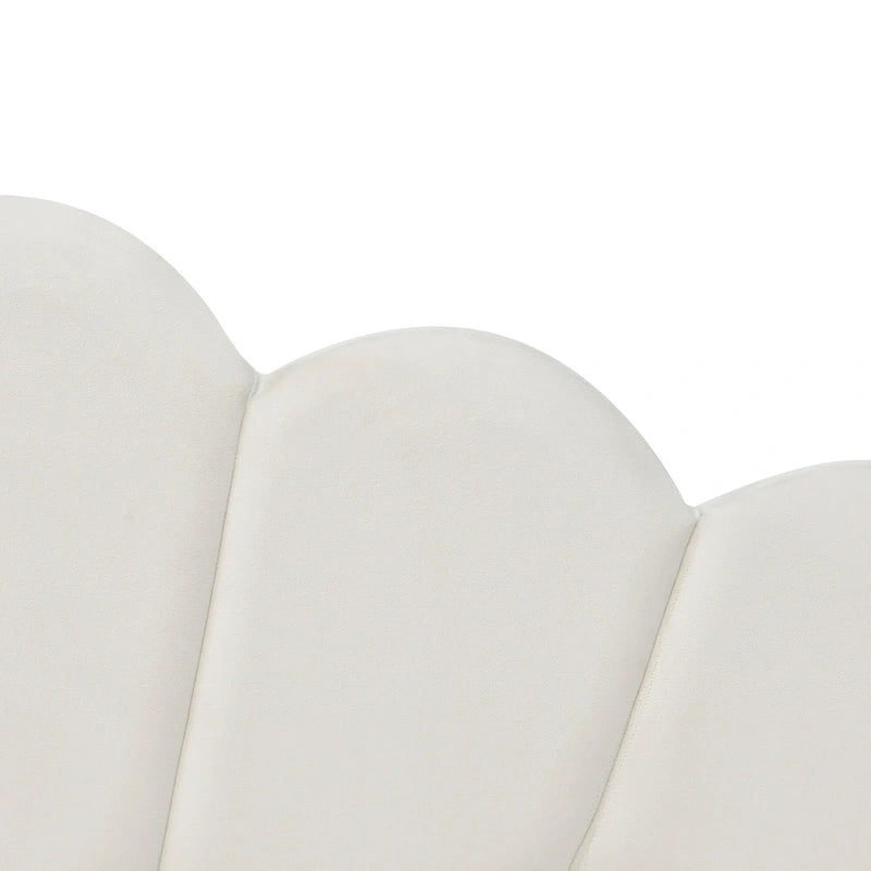 White / Pink Velvet Shell-Back Daybed with Trundle, Full Size, Sleeps 2
