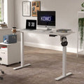 White 55" Electric Height-Adjustable Standing Desk – Sit/Stand, 1–2 Person