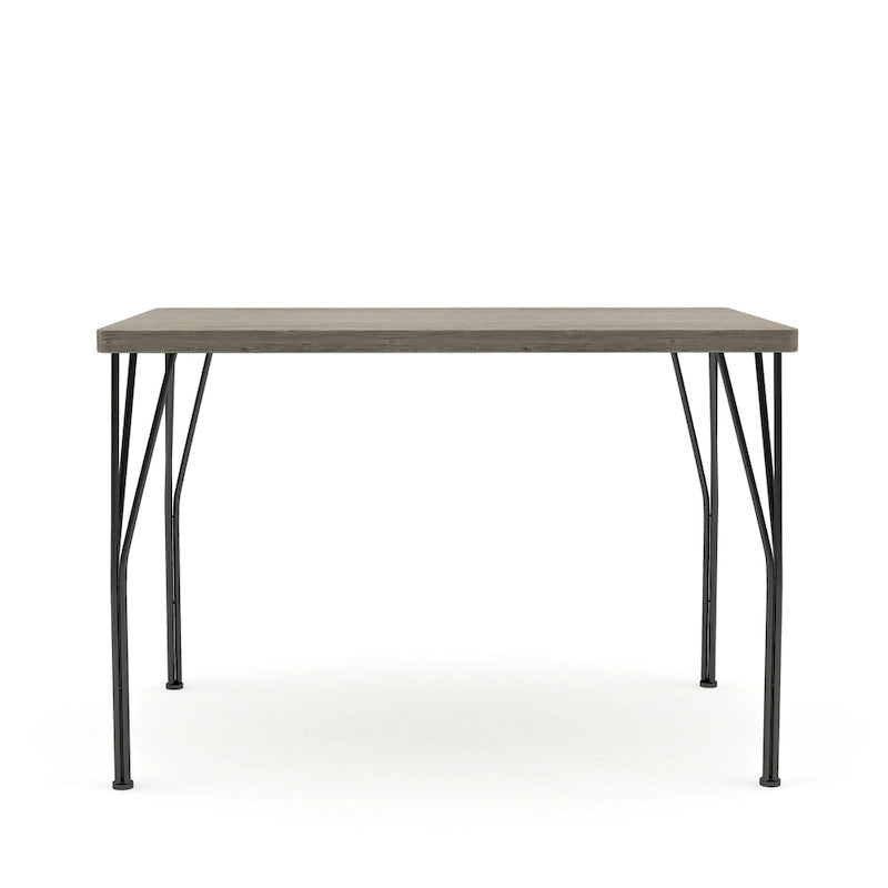 Natural/Dark Bronze Cross-Back 4-Person Dining Set