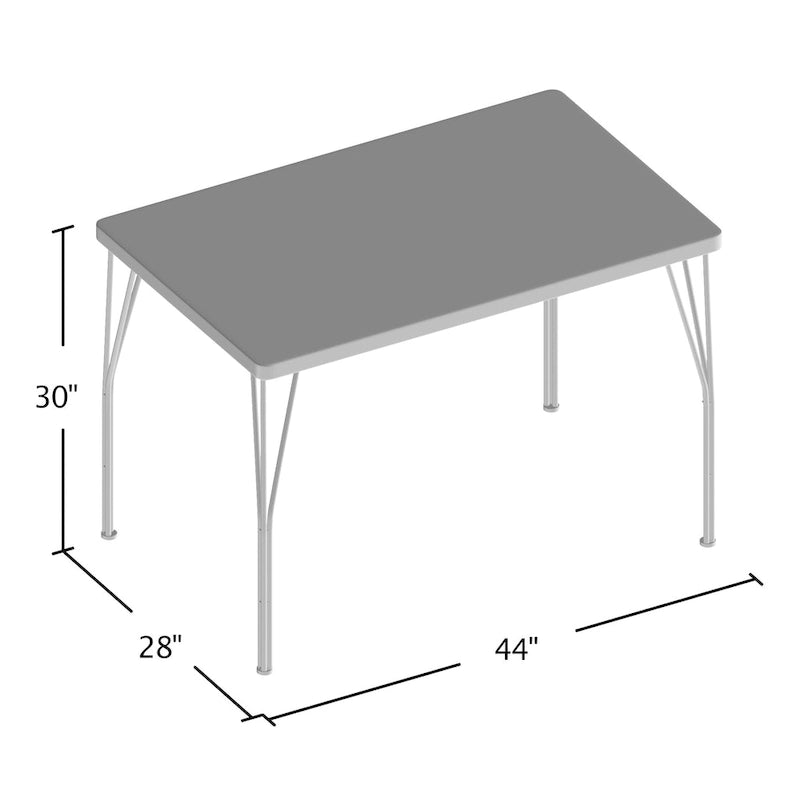 Natural/Dark Bronze Cross-Back 4-Person Dining Set