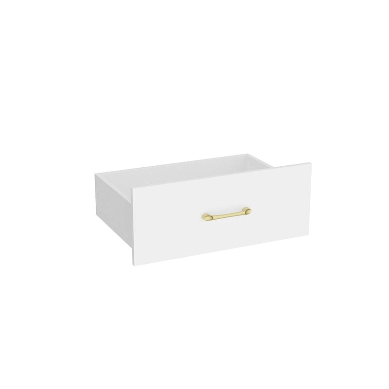 9-Drawer Dresser, Black/White, Gold Handles, for 1 Person