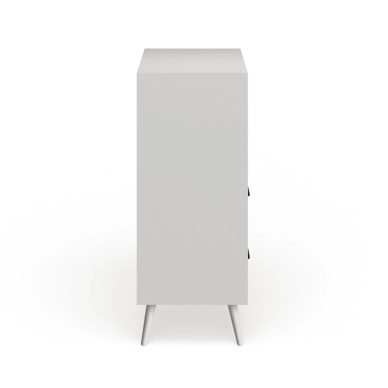 Brown / White 4-Drawer Chest – Single