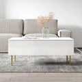 High Gloss Coffee Table, White/Black, Modern Style, Seats 1