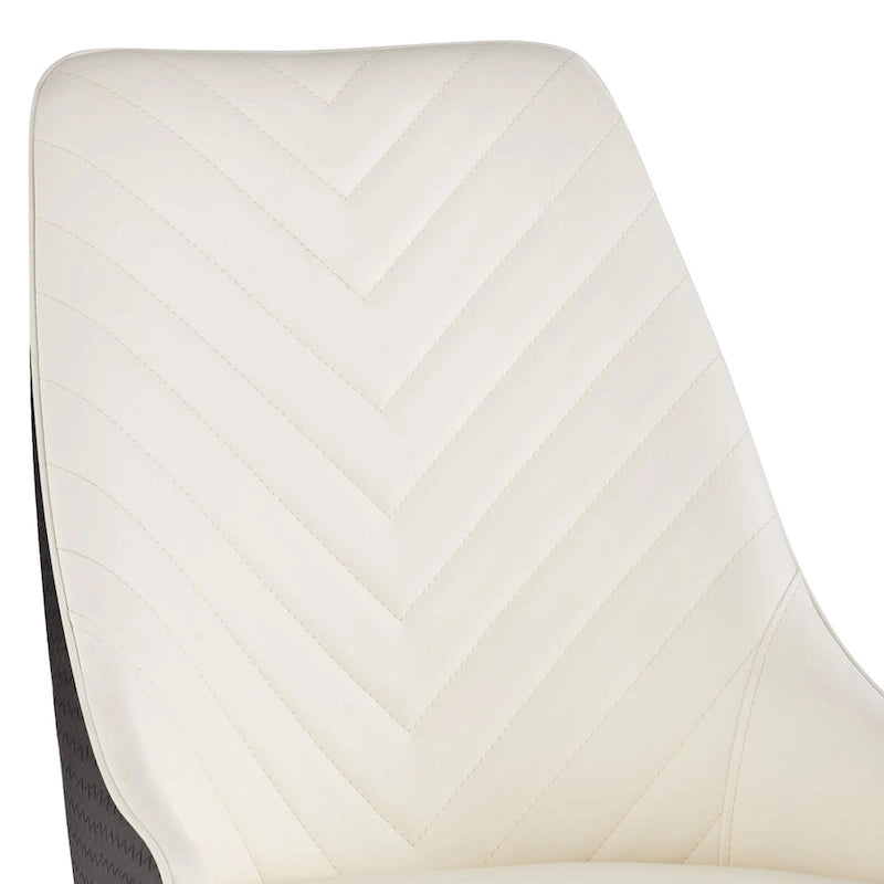 Faux Leather Dining Chair, Set of 2 – Orange / Dark Grey / Black / Blue / Light Grey