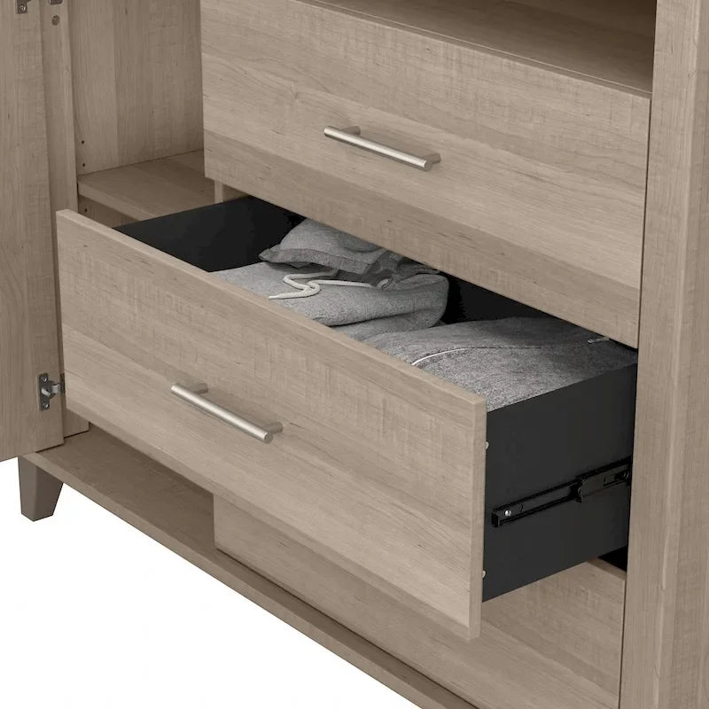 6-Piece Bedroom Set, Full/Queen – Platinum Gray / Ash Gray / Storm Gray / Fresh Walnut