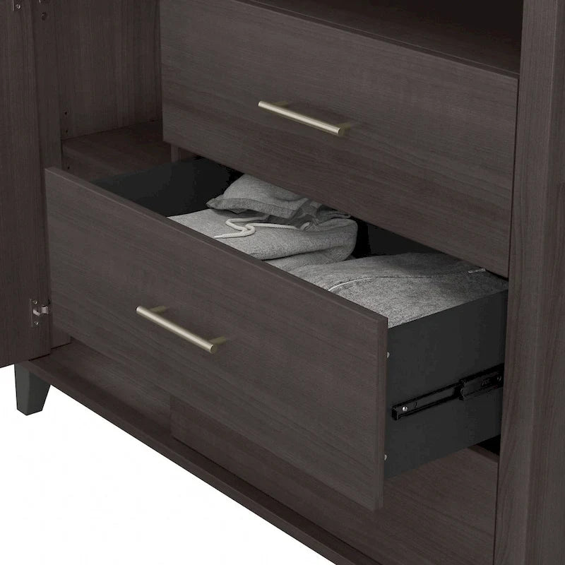6-Piece Bedroom Set, Full/Queen – Platinum Gray / Ash Gray / Storm Gray / Fresh Walnut