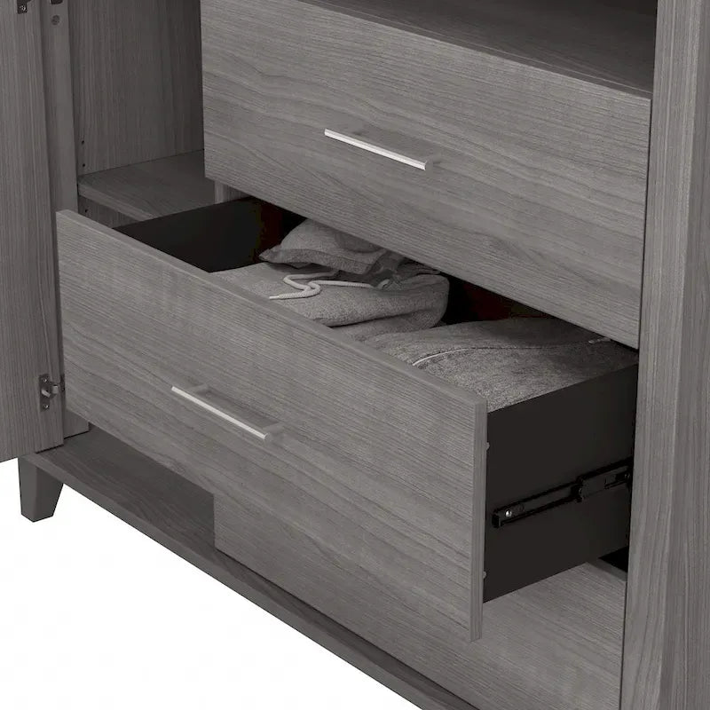 6-Piece Bedroom Set, Full/Queen – Platinum Gray / Ash Gray / Storm Gray / Fresh Walnut