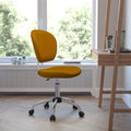 Multi-Color Armless Mid-Back Mesh Swivel Task Chair | Single-Person