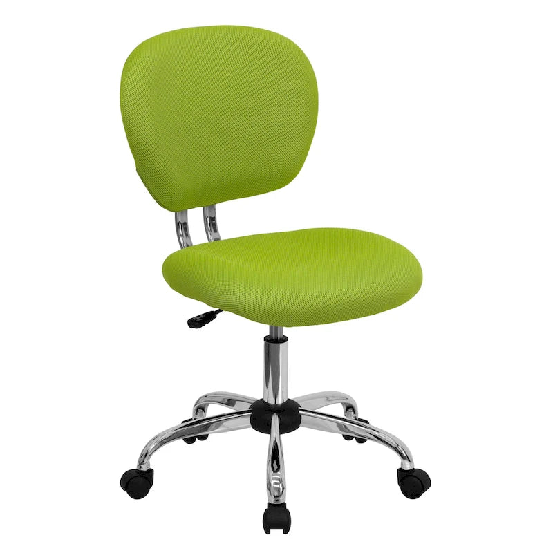 Multi-Color Armless Mid-Back Mesh Swivel Task Chair | Single-Person