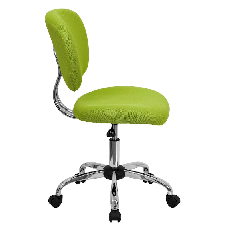 Multi-Color Armless Mid-Back Mesh Swivel Task Chair | Single-Person