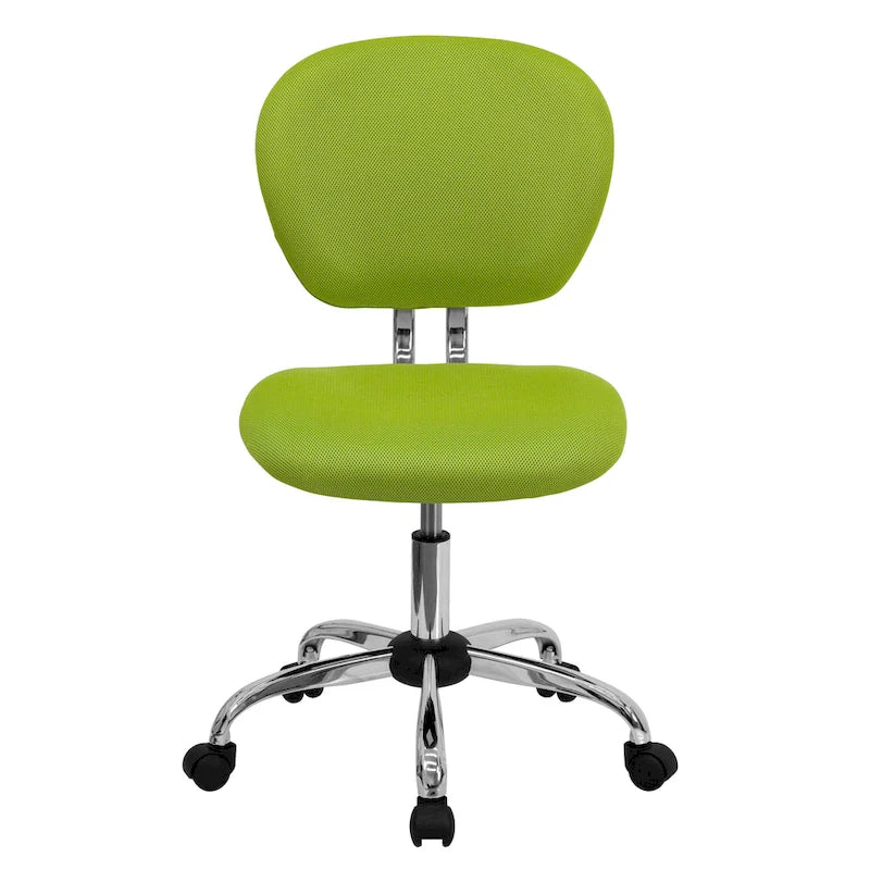 Multi-Color Armless Mid-Back Mesh Swivel Task Chair | Single-Person