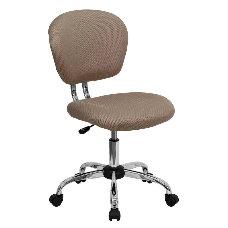 Multi-Color Armless Mid-Back Mesh Swivel Task Chair | Single-Person