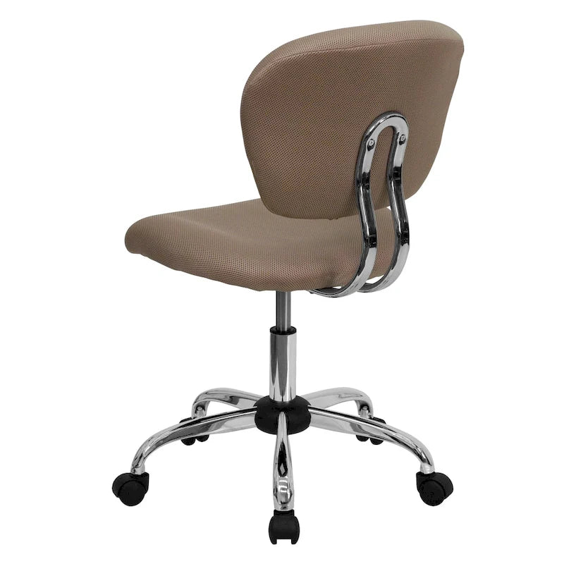 Multi-Color Armless Mid-Back Mesh Swivel Task Chair | Single-Person
