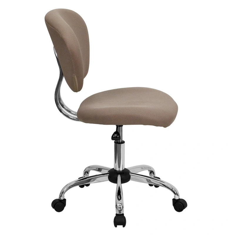 Multi-Color Armless Mid-Back Mesh Swivel Task Chair | Single-Person