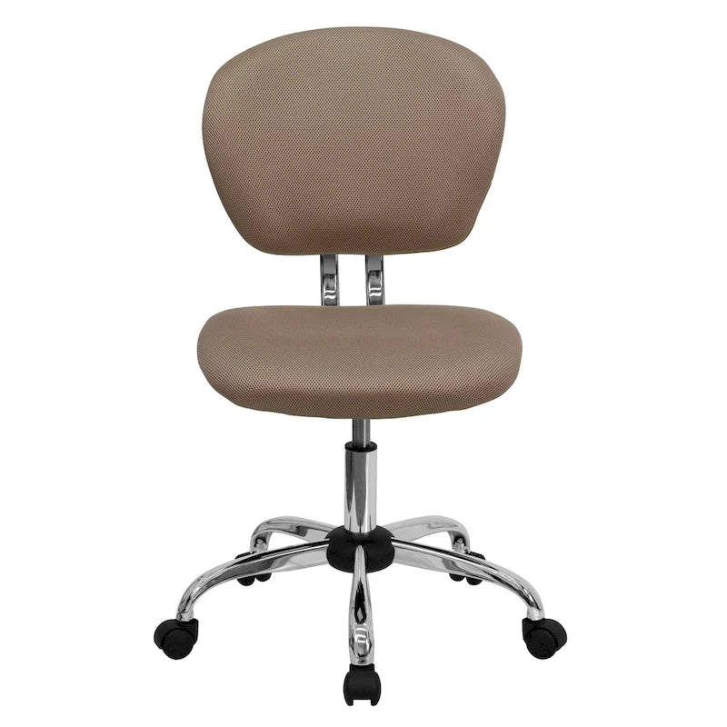 Multi-Color Armless Mid-Back Mesh Swivel Task Chair | Single-Person