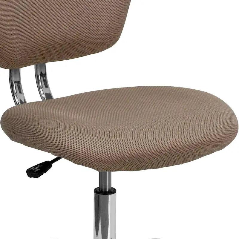 Multi-Color Armless Mid-Back Mesh Swivel Task Chair | Single-Person