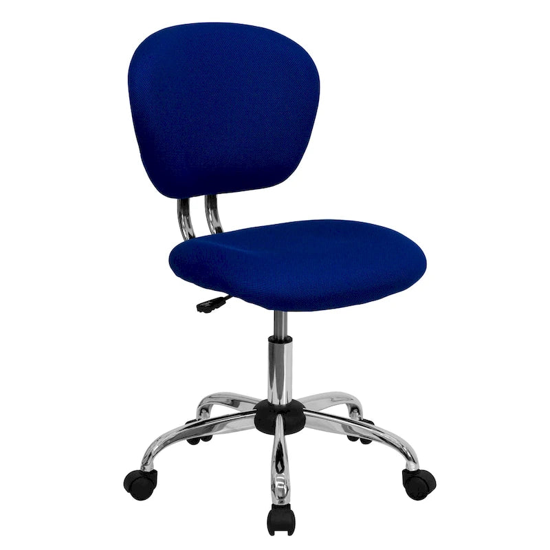 Multi-Color Armless Mid-Back Mesh Swivel Task Chair | Single-Person