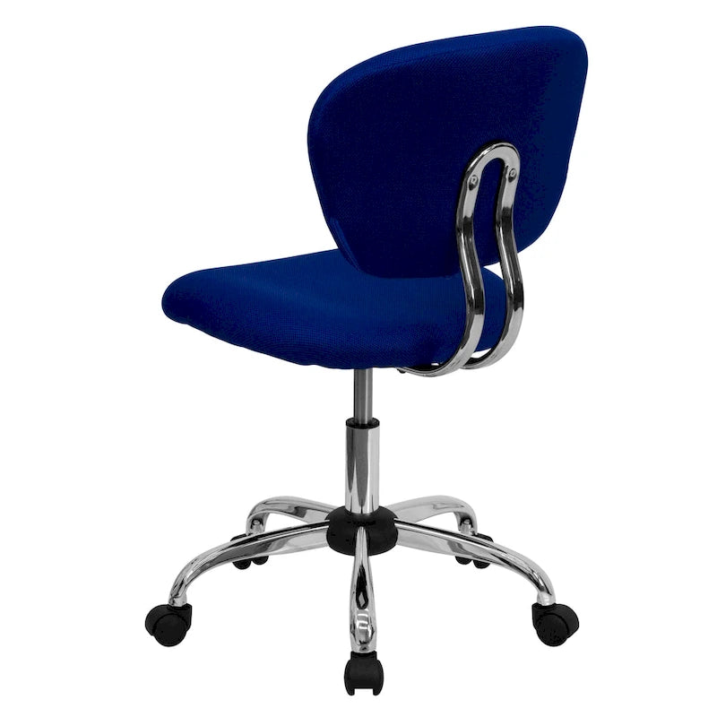 Multi-Color Armless Mid-Back Mesh Swivel Task Chair | Single-Person