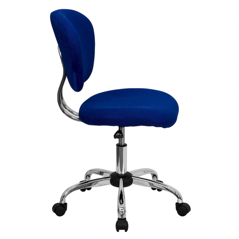 Multi-Color Armless Mid-Back Mesh Swivel Task Chair | Single-Person