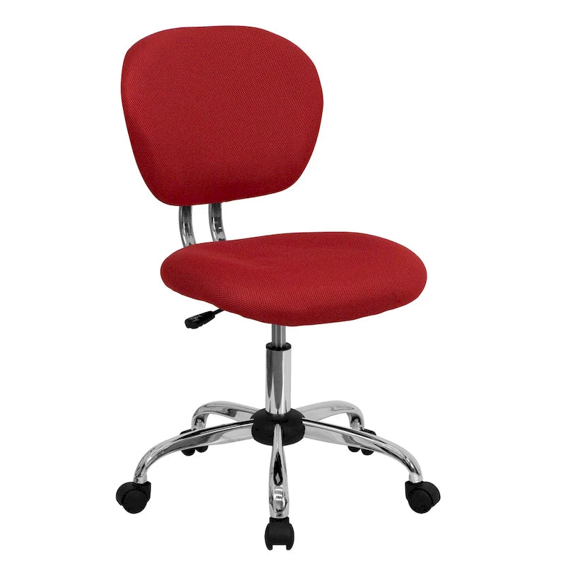 Multi-Color Armless Mid-Back Mesh Swivel Task Chair | Single-Person