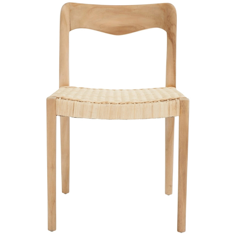 Natural Wicker Dining Chair – Victorian Style, Single Seat