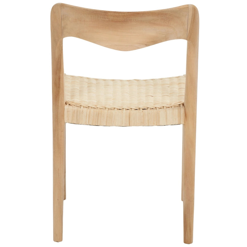 Natural Wicker Dining Chair – Victorian Style, Single Seat