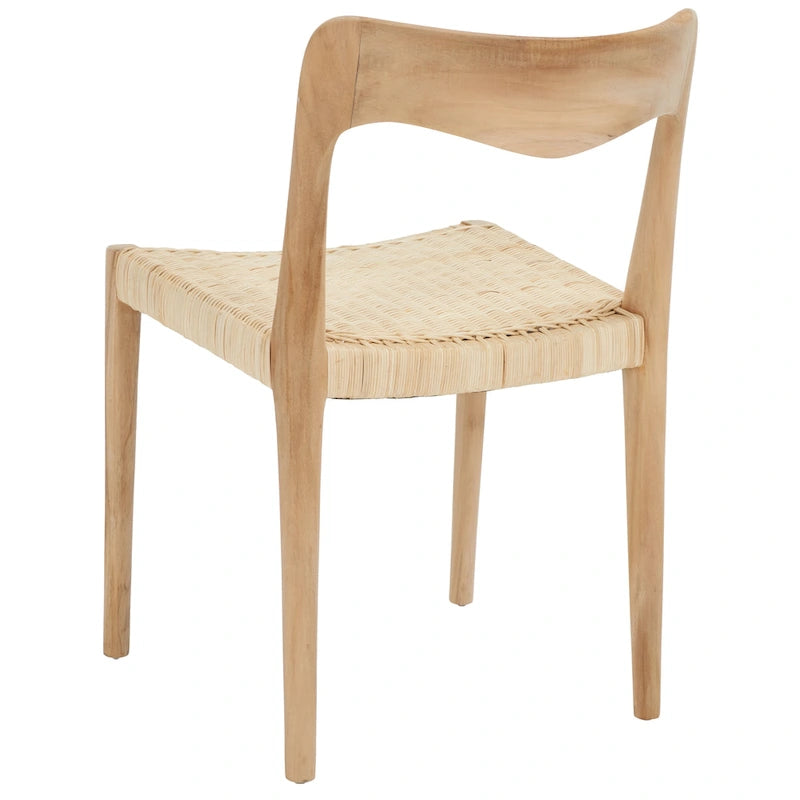 Natural Wicker Dining Chair – Victorian Style, Single Seat