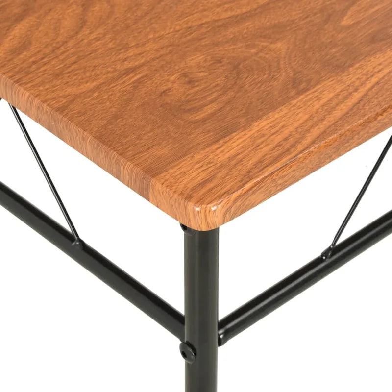 Brown & Black Mid-Century Dining Chairs, Set of 2