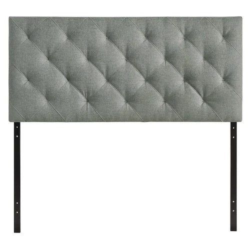 Testiera Queen in Lino Trapuntato Marrone / Grigio / Blu – Per 1