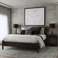 Rounded Leg Platform Bed – Soft Brown / Natural | Queen & King | Sleeps 2