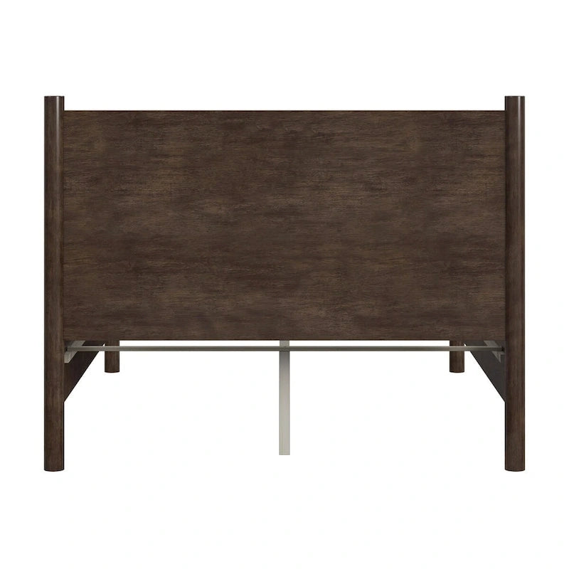 Rounded Leg Platform Bed – Soft Brown / Natural | Queen & King | Sleeps 2