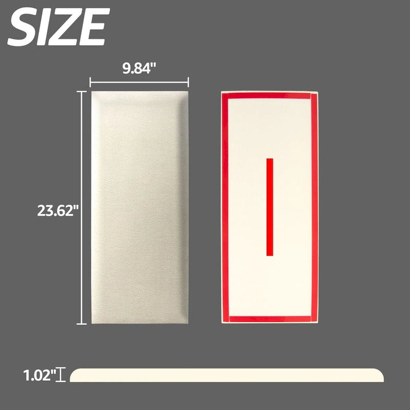 Velvet Upholstered Peel-and-Stick Wall Panels, Pack of 12 – Smoky Gray / Stone / Pearl, Solo Install