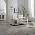 Velvet Convertible Sofa Bed – 3-Fold Pull-Out Sleeper, Seats 2 (Beige / Light Gray / Dark Grey)