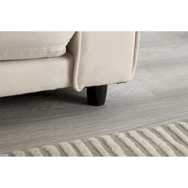 Velvet Convertible Sofa Bed – 3-Fold Pull-Out Sleeper, Seats 2 (Beige / Light Gray / Dark Grey)