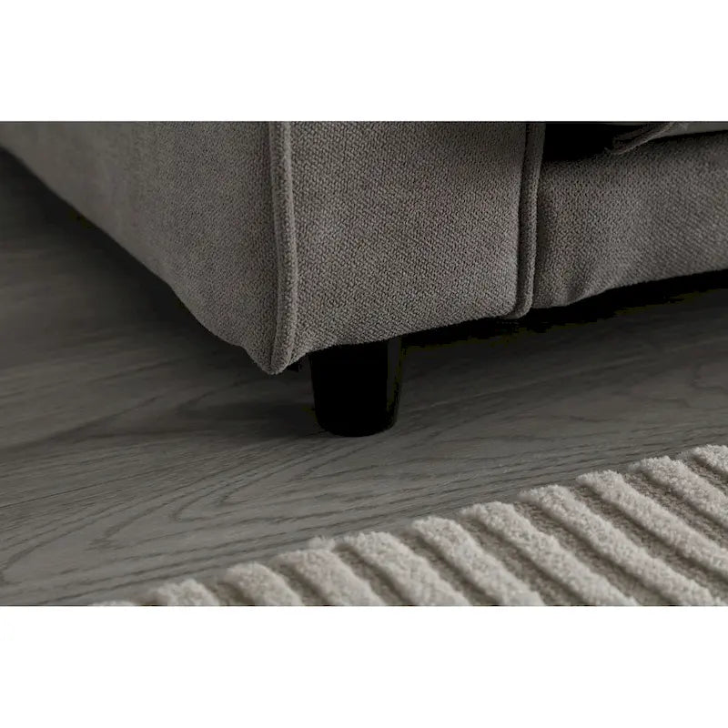 Velvet Convertible Sofa Bed – 3-Fold Pull-Out Sleeper, Seats 2 (Beige / Light Gray / Dark Grey)