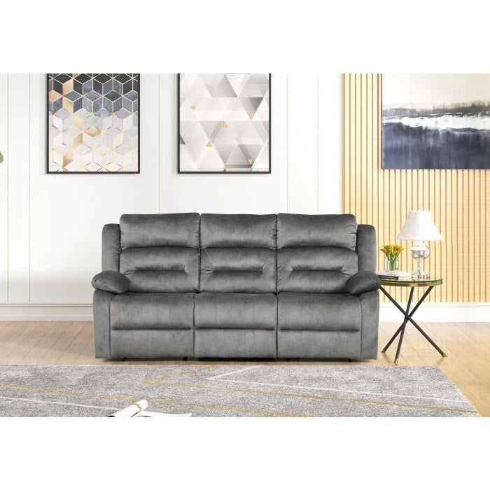 Tan / Grey Power Reclining 3-Piece Sofa Set (Seats 3)