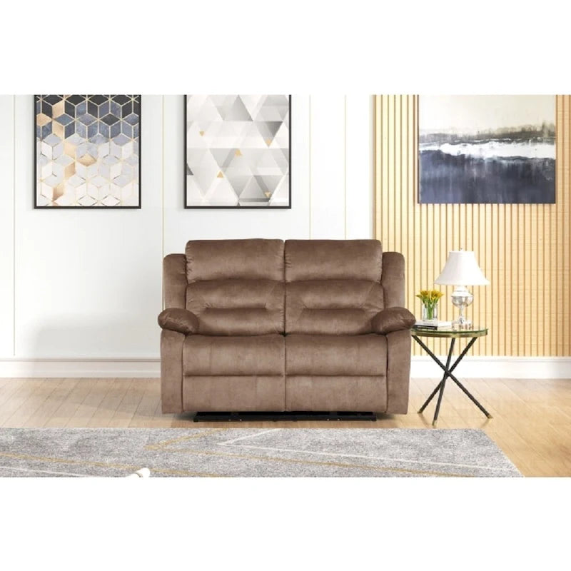 Tan / Grey Power Reclining 3-Piece Sofa Set (Seats 3)