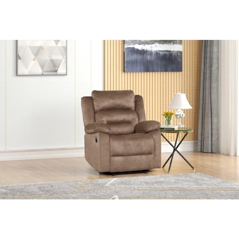 Tan / Grey Power Reclining 3-Piece Sofa Set (Seats 3)