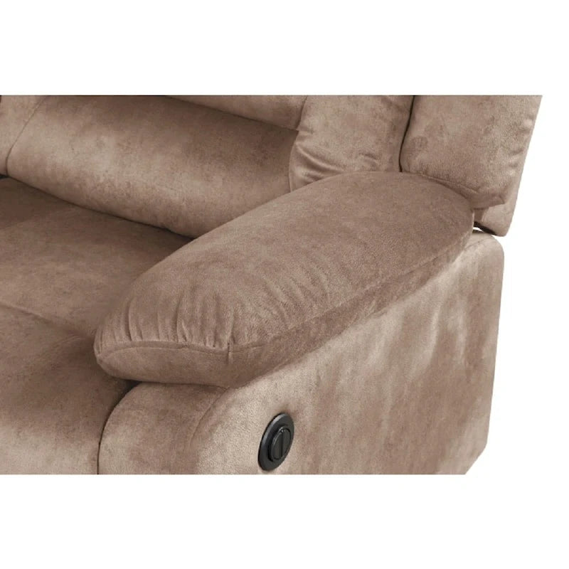 Tan / Grey Power Reclining 3-Piece Sofa Set (Seats 3)