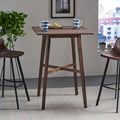 Bar Height Dining Table 42" | Walnut / Grey+Black / Cement Grey | Seats 2 | Rubberwood Legs